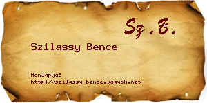 Szilassy Bence névjegykártya